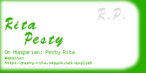 rita pesty business card